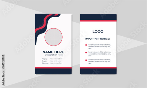 Professional abstract ID card. 