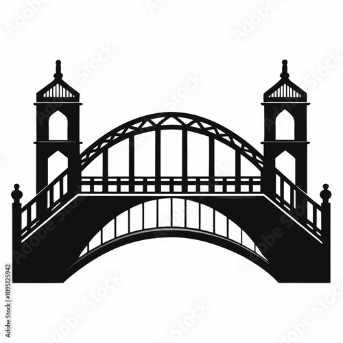 bridge silhouette vector