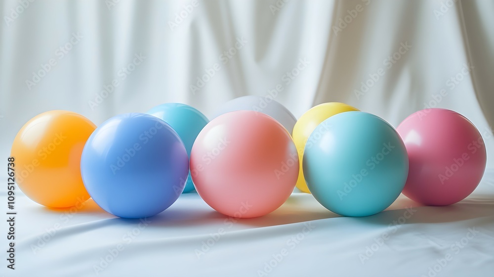A collection of colorful spheres arranged on a minimalist background highlighting design and simplicity in decor. A collection of colorful spheres arranged on a minimalist background highlighting design and simplicity in decor.