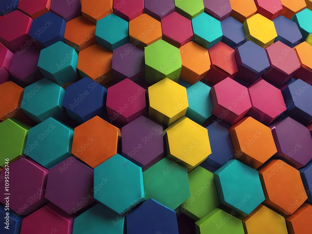 Vibrant Hexagon Pattern: A Symphony of Colors Vibrant Hexagon Pattern: A Symphony of Colors