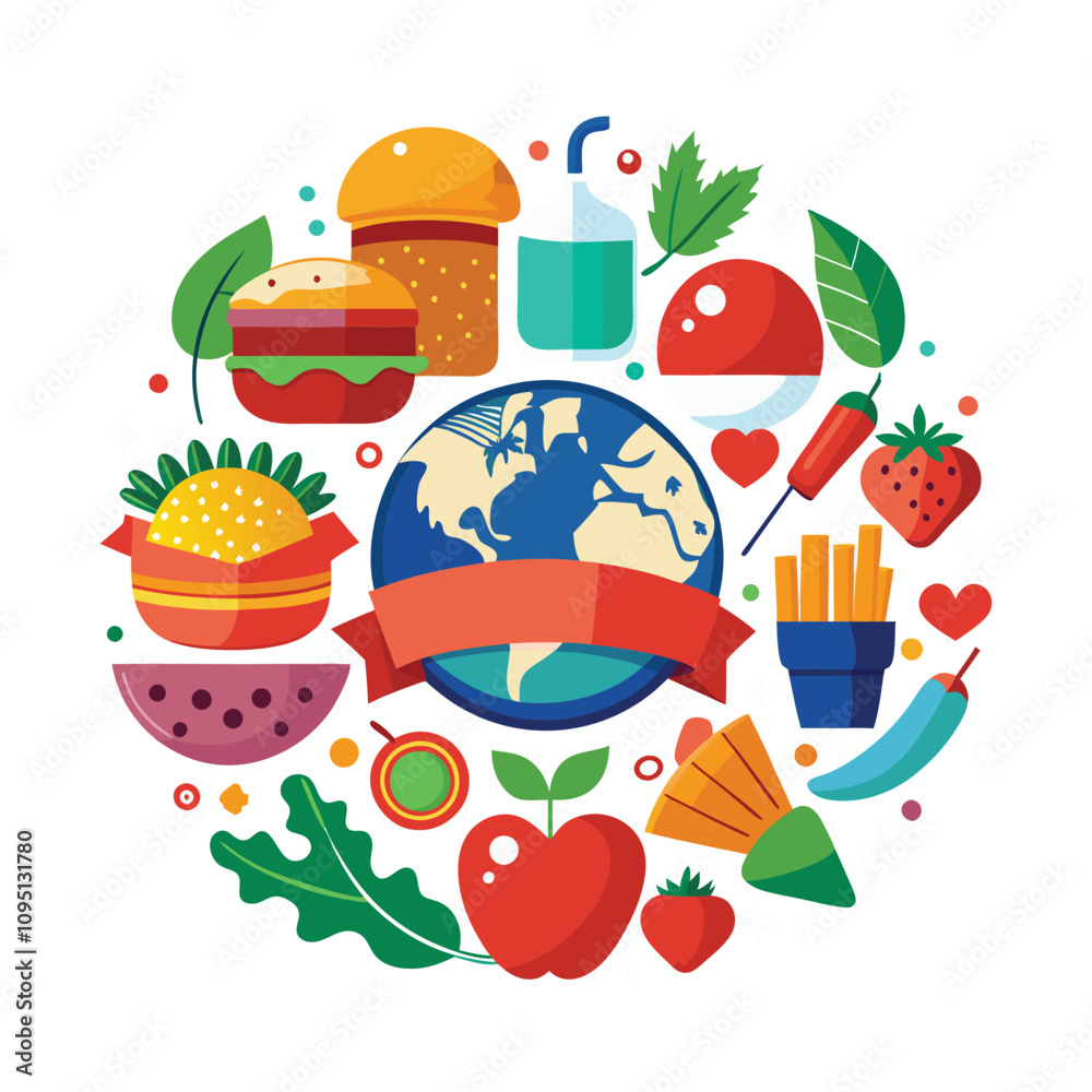 Fototapeta premium World Food Day Design, AI Generated
