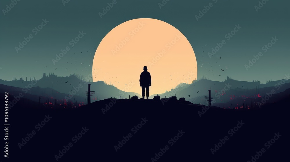 Fototapeta premium Abstract minimalist illustration 