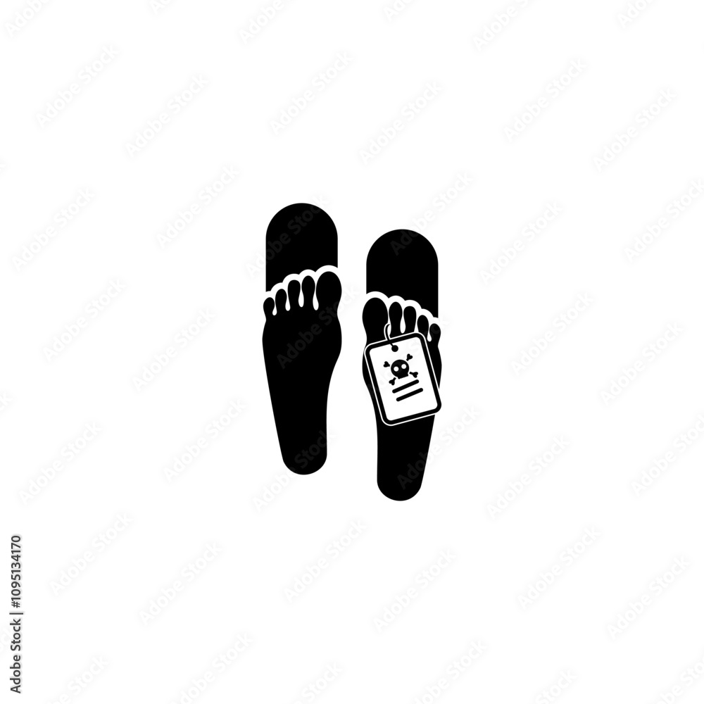 Corpse's Feet Medicine and Health flat vector icon. Medicine Web Icon, health care medical sign icon vector Corpse's Feet Medicine and Health flat vector icon. Medicine Web Icon, health care medical sign icon vector