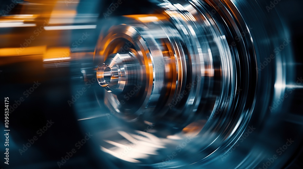 A close-up of a rotating mechanical component, showcasing motion and precision engineering. A close-up of a rotating mechanical component, showcasing motion and precision engineering.
