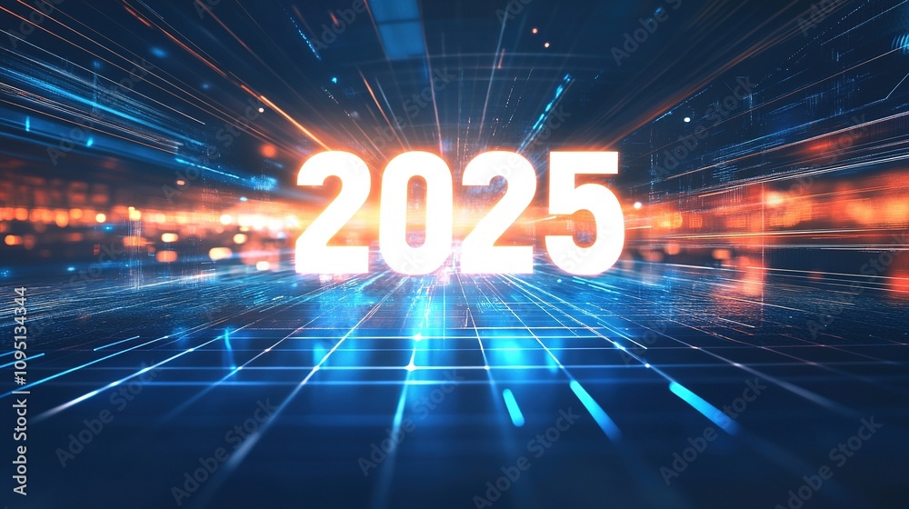Naklejka premium Futuristic digital background with 