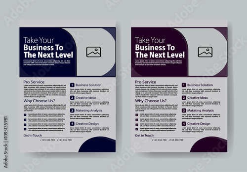 Take your business next level, 2 colour design ,layout templeate
