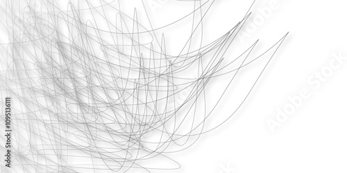 abstract messy lines background. abstract line pen scribble background. abstract pen scribble background. black and white background. Abstract geometric shape 3d illustration. 