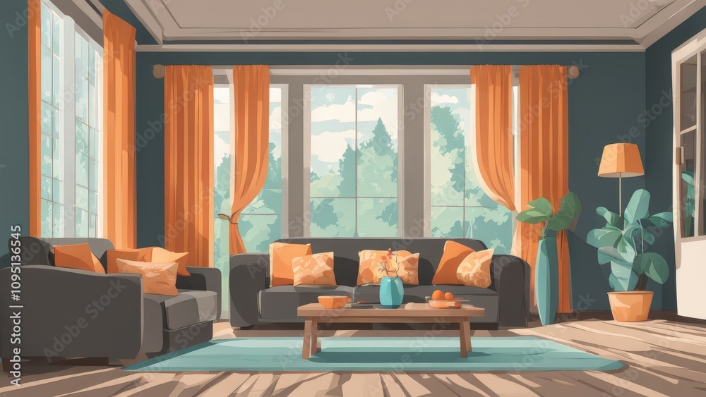 Fototapeta premium modern living room