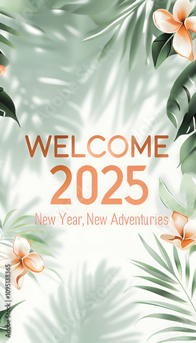 2025 Text on Clean Background Color and Style Design.