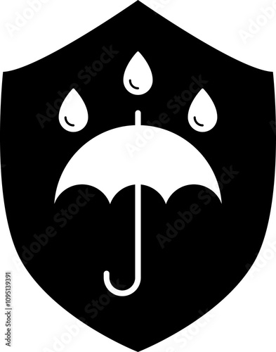 Water resistant icon vector. Waterproof sign. Water icon illustration. photo