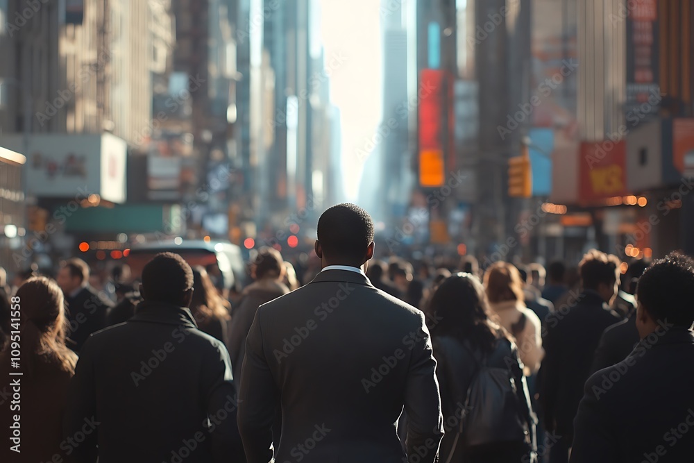Manhattan Commute Crowds & High-Rise Buildings Manhattan Commute Crowds & High-Rise Buildings