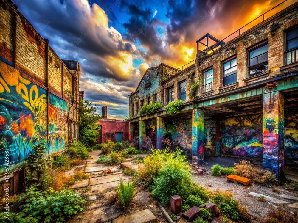 Fototapeta premium Urban Exploration Photography: Capturing the Essence of Abandoned Places and Hidden Gems in the Western Landscape