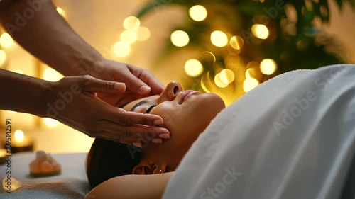 Wallpaper Mural Reiki Therapy Session with Relaxed Client in Calming Environment Torontodigital.ca