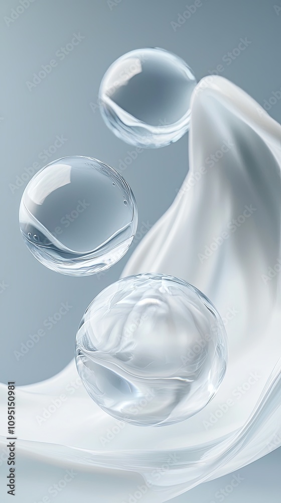 Nutrition, moisturizing, skin care, water molecules, macro water droplets, bubbles Nutrition, moisturizing, skin care, water molecules, macro water droplets, bubbles