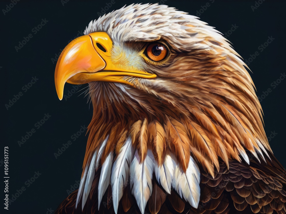 Obraz premium Dangerous Eagle with Beautiful Colors 