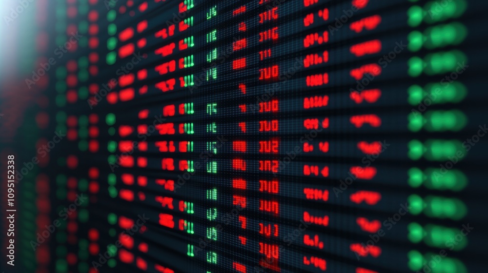 Stock Market Data Red Green Numbers Financial Ticker Investment Trading Economy Finance Business Stock Market Data Red Green Numbers Financial Ticker Investment Trading Economy Finance Business