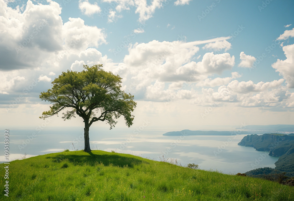 Obraz premium tree on the hill