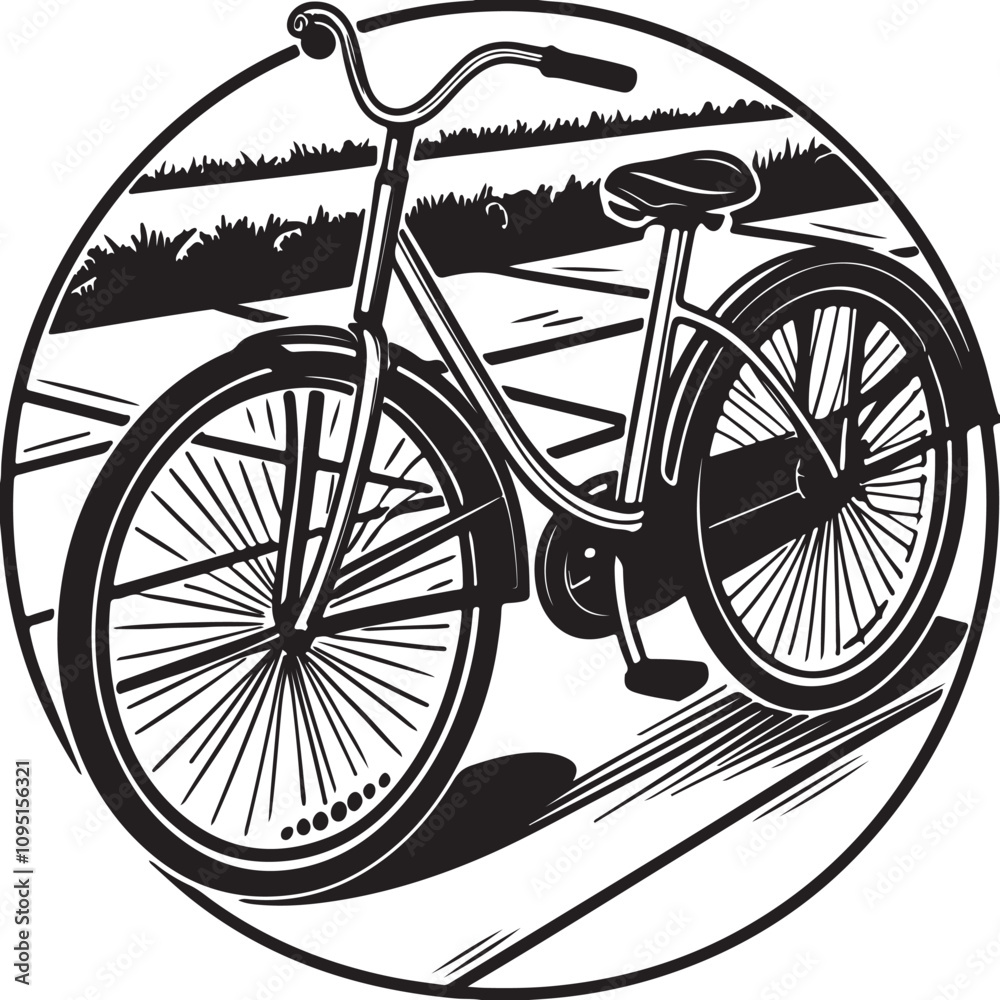 Fototapeta premium bicycle on a white