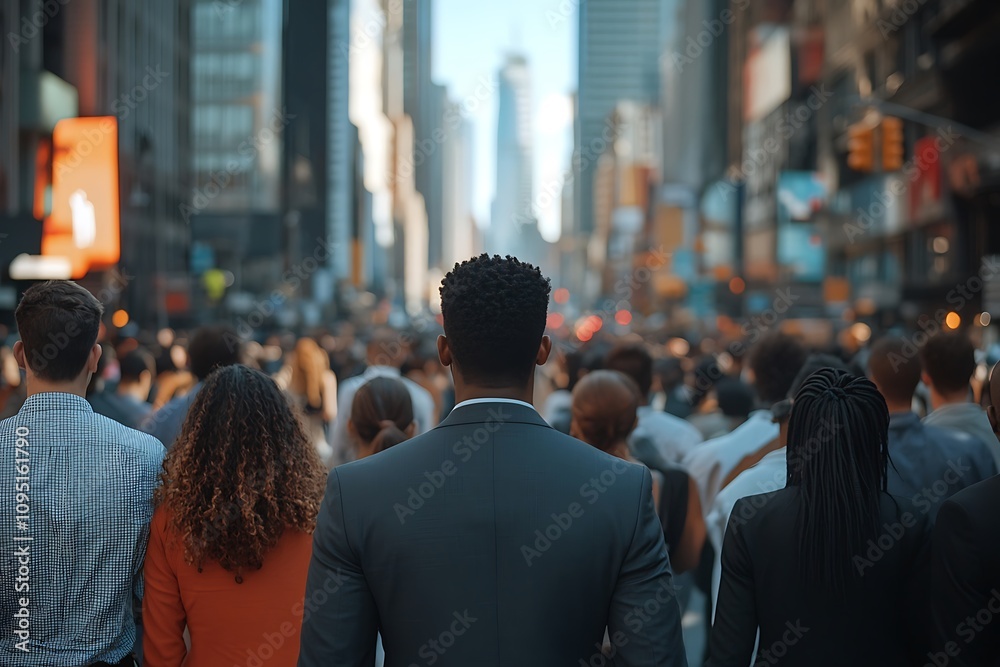 NYC Street Scene Business Attire, Suits, Bright Sunlight NYC Street Scene Business Attire, Suits, Bright Sunlight