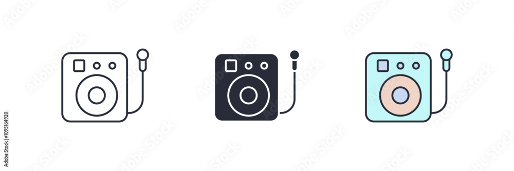 karaoke machine icon. karaoke machine Symbol sign for mobile concept and web design. Vector icon, Logo illustration, Vector graphics