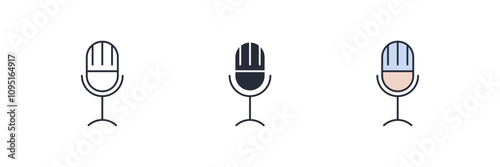microphone icon. microphone Symbol sign for mobile concept and web design. Vector icon, Logo illustration, Vector graphics