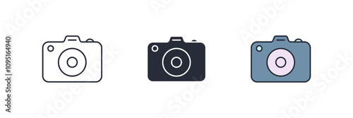 camera icon. camera Symbol sign for mobile concept and web design. Vector icon, Logo illustration, Vector graphics