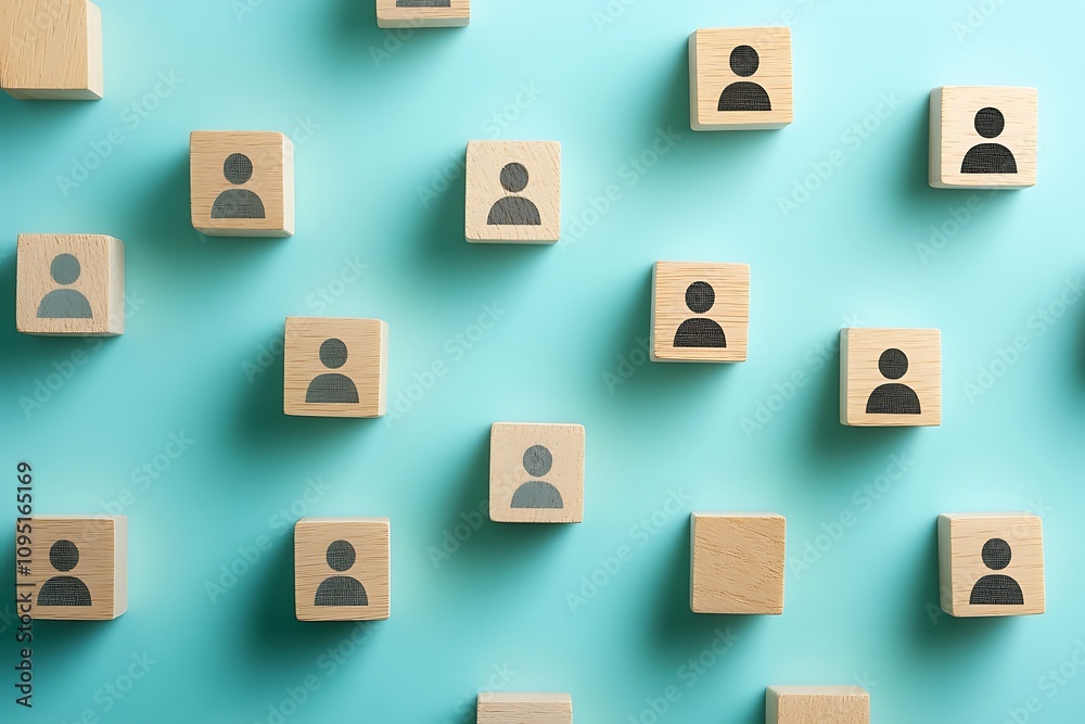 Organized Employee Group Cubical Wood Grain Texture Symbol Organized Employee Group Cubical Wood Grain Texture Symbol