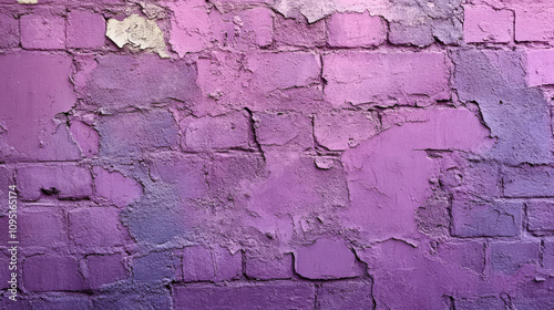 Vibrant purple textured wall showcasing layers of paint and natural wear