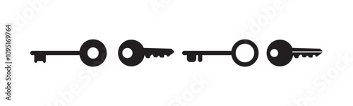 Key icon set. Key vector icon. Key symbol