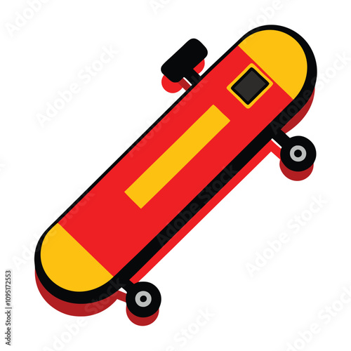 vector illustration of a skateboard