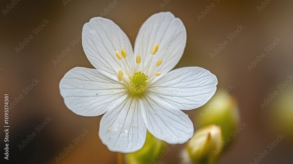 Exquisite macro shot showcasing the intricate details and delicate contrasting textures of a single white flower blossom with sharp focus on the petals and a softly blurred natural background Exquisite macro shot showcasing the intricate details and delicate contrasting textures of a single white flower blossom with sharp focus on the petals and a softly blurred natural background