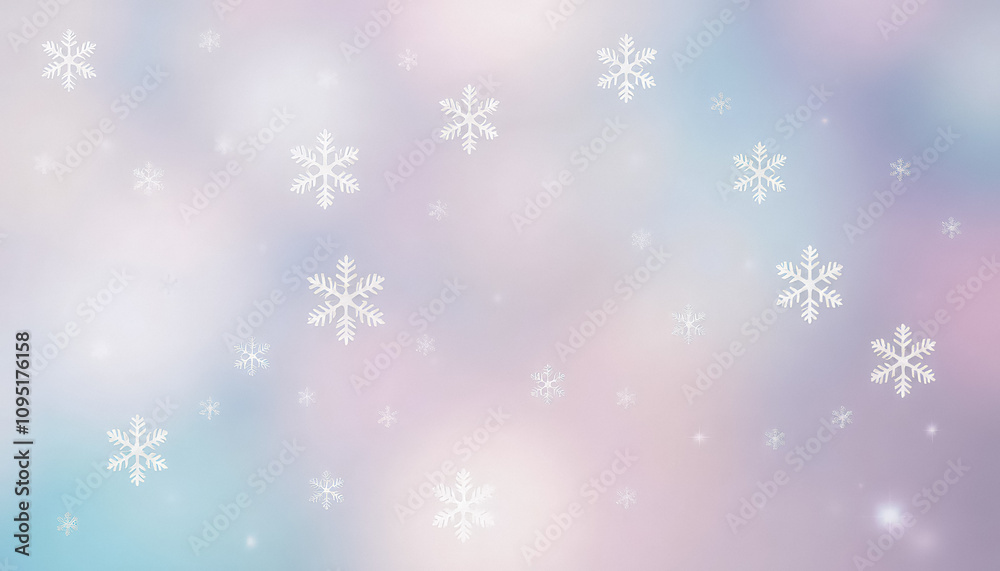 Magical Winter Background Wonderland with Paper Snowflakes for Christmas and New Year Magical Winter Background Wonderland with Paper Snowflakes for Christmas and New Year
