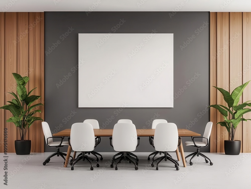 Luxury office blueprint, executive suites with premium furnishings and spacious meeting rooms, 3D illustration
