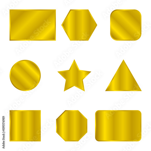 Gold Vector Geometric Shapes | Golden Gradient photo