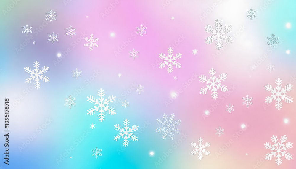 Magical Winter Background Wonderland with Paper Snowflakes for Christmas and New Year Magical Winter Background Wonderland with Paper Snowflakes for Christmas and New Year