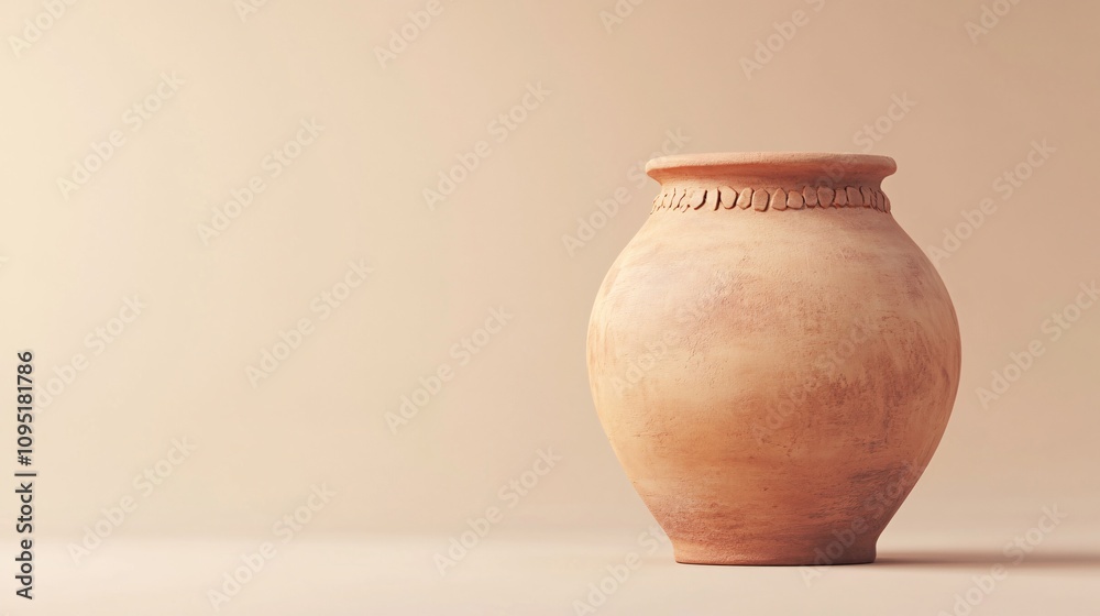 Artisan Clay Pot with Rustic Charm - Handcrafted Matte Finish Ceramic Vase on Gradient Background in 3D Render Artisan Clay Pot with Rustic Charm - Handcrafted Matte Finish Ceramic Vase on Gradient Background in 3D Render