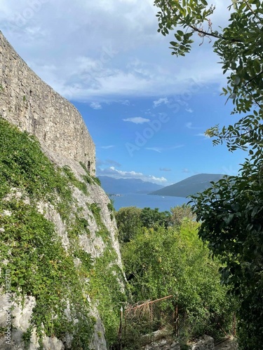 landscape with blue sky and clouds