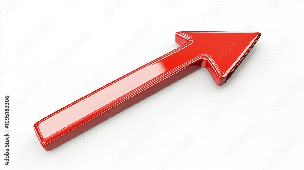 Red Upward Arrow Graphic for Business Success Red Upward Arrow Graphic for Business Success