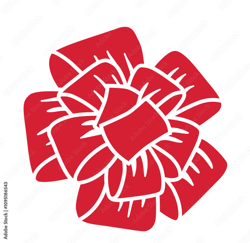 Obraz premium Rote Schleife -Vektor