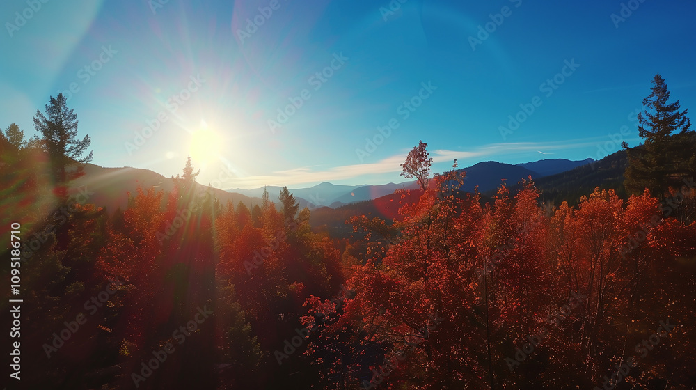 Obraz premium sunset in the mountains