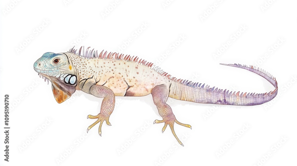 Vibrant Colored Lizard Illustration with Intricate Details and Unique Features, Perfect for Nature and Animal Enthusiasts or Educational Materials Vibrant Colored Lizard Illustration with Intricate Details and Unique Features, Perfect for Nature and Animal Enthusiasts or Educational Materials