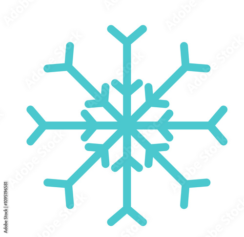 Schneeflocke, Symbol, Icon, Vektor - Weihnachten