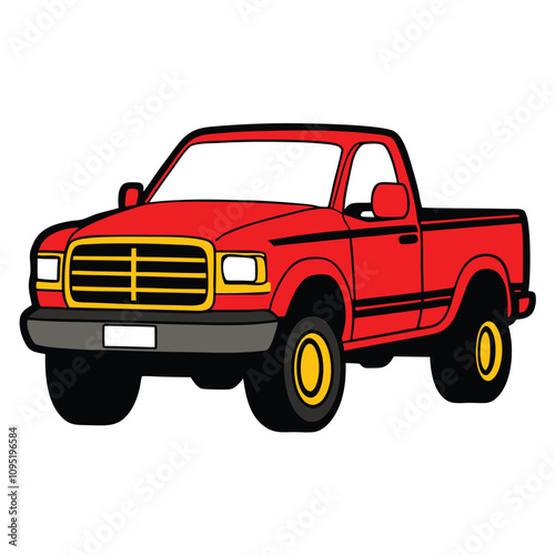 red car isolated on white