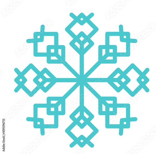 Schneeflocke, Symbol, Icon, Vektor - Weihnachten
