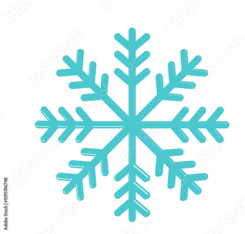 Schneeflocke, Symbol, Icon, Vektor - Weihnachten