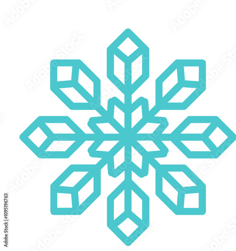 Schneeflocke, Symbol, Icon, Vektor - Weihnachten