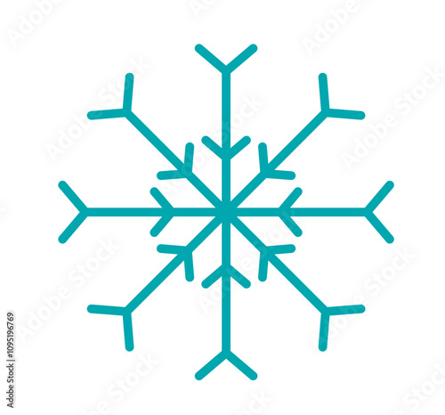 Schneeflocke, Symbol, Icon, Vektor - Weihnachten