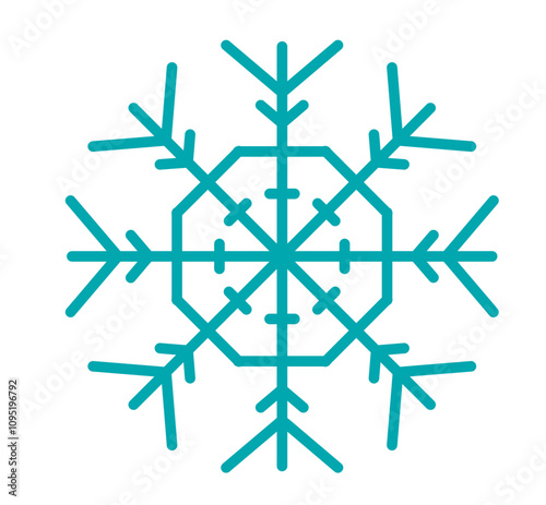 Schneeflocke, Symbol, Icon, Vektor - Weihnachten