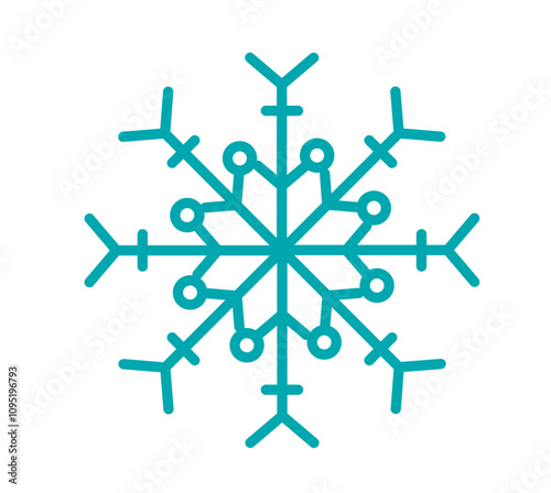 Schneeflocke, Symbol, Icon, Vektor - Weihnachten