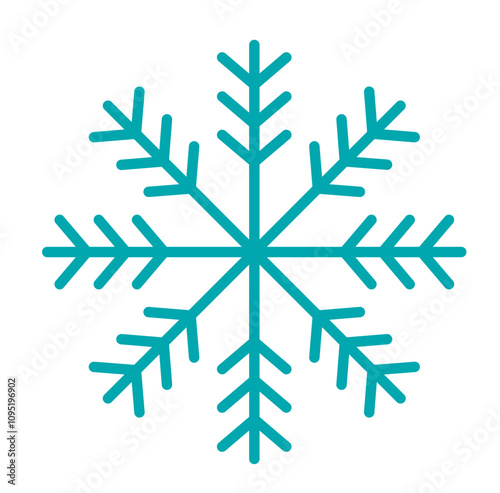Schneeflocke, Symbol, Icon, Vektor - Weihnachten